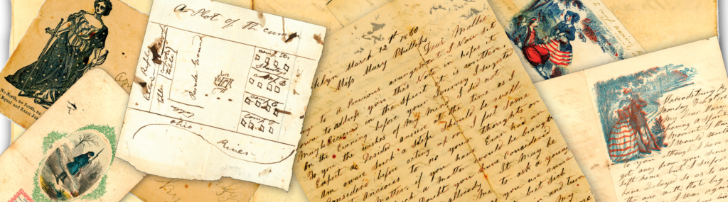 A graphic of letters laying over one another.